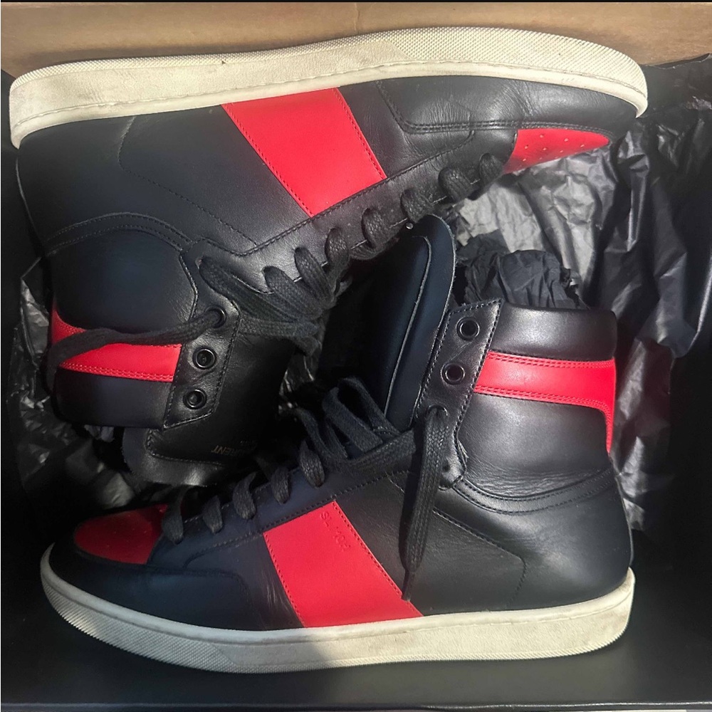 Yves Saint Laurent SL/100H Leather High Trainers